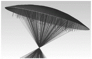 Large-caliber rotationally symmetric non-imaging free-form surface reflector and design method thereof