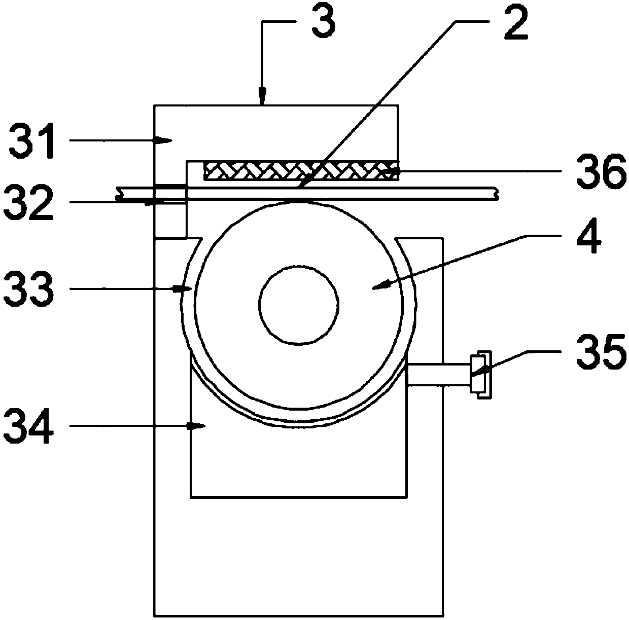 Uniform cloth dye smearing device for textile printing and dyeing