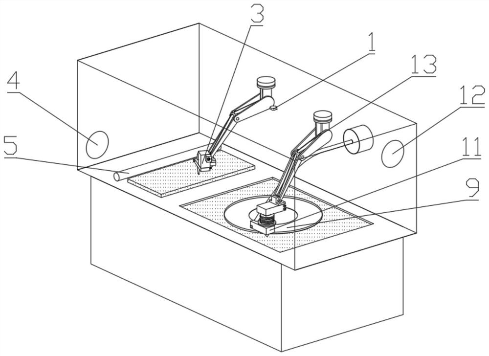 Composite selective laser melting device for printing supporting structure and forming method