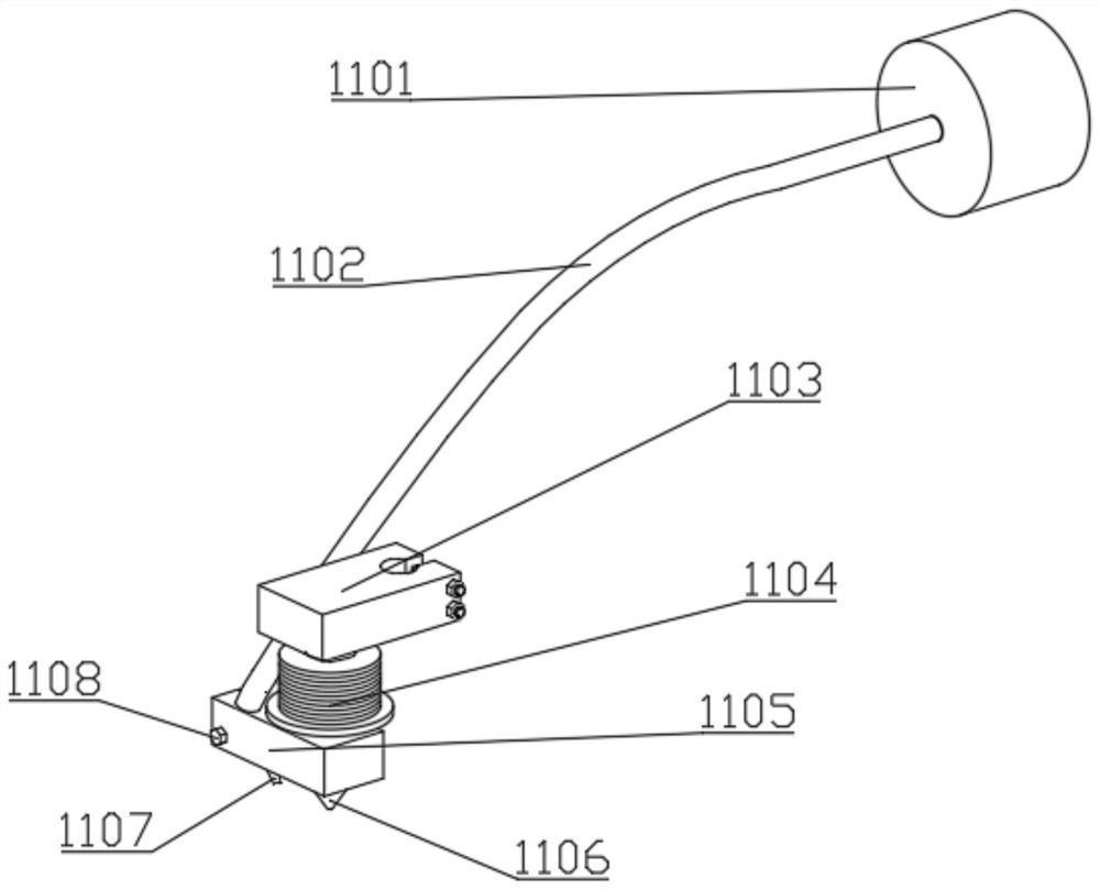 Composite selective laser melting device for printing supporting structure and forming method