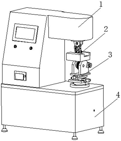 Heel surface material torsional strength testing machine