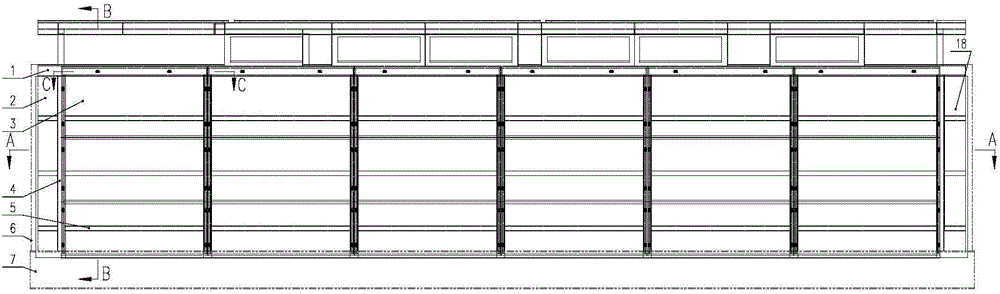 Side-wall structure of railway vehicle