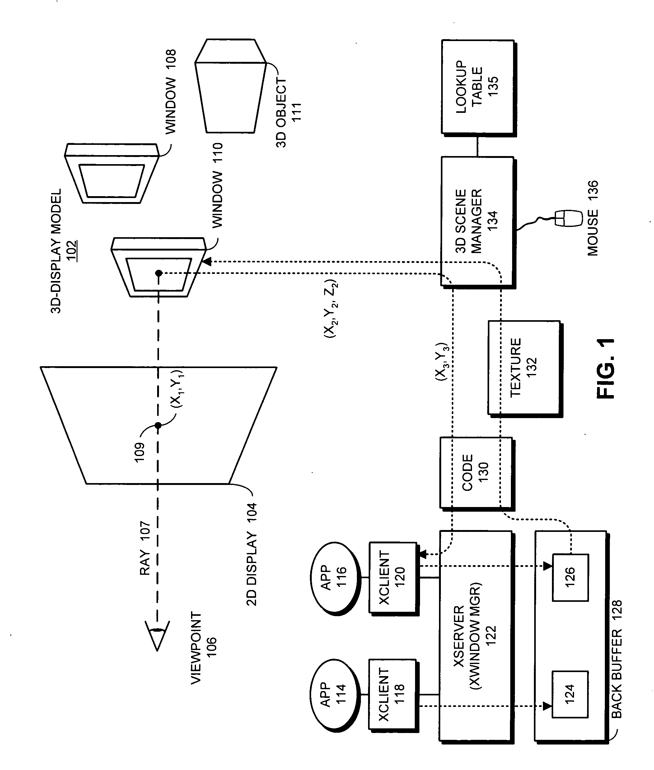 Method and apparatus for displaying related two-dimensional windows in a three-dimensional display model