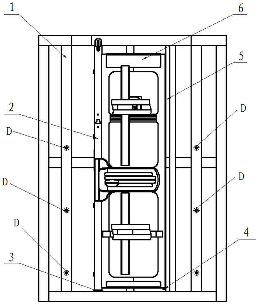 Static test platform for cockpit door