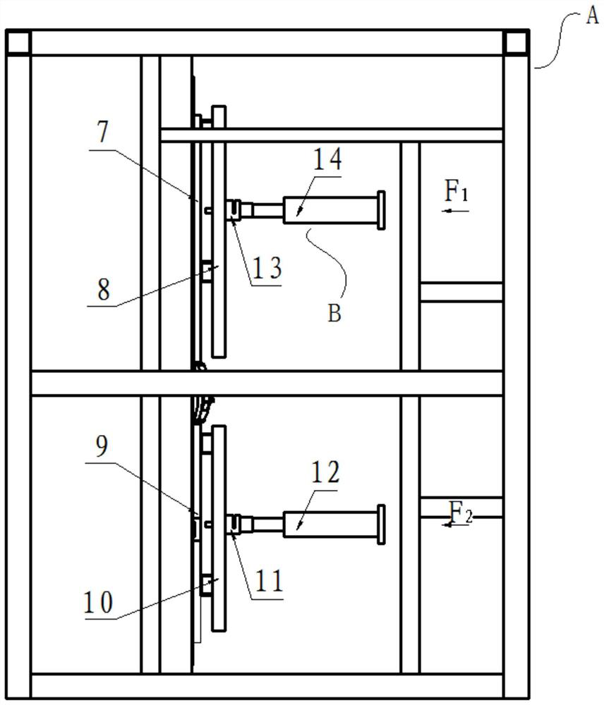 Static test platform for cockpit door