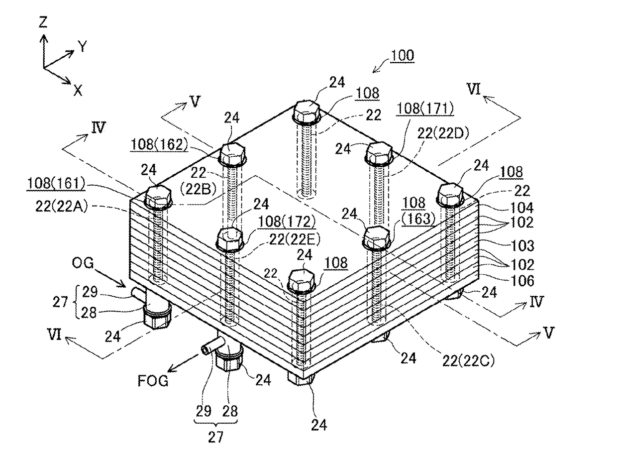 Fuel-cell power generation unit and fuel-cell stack