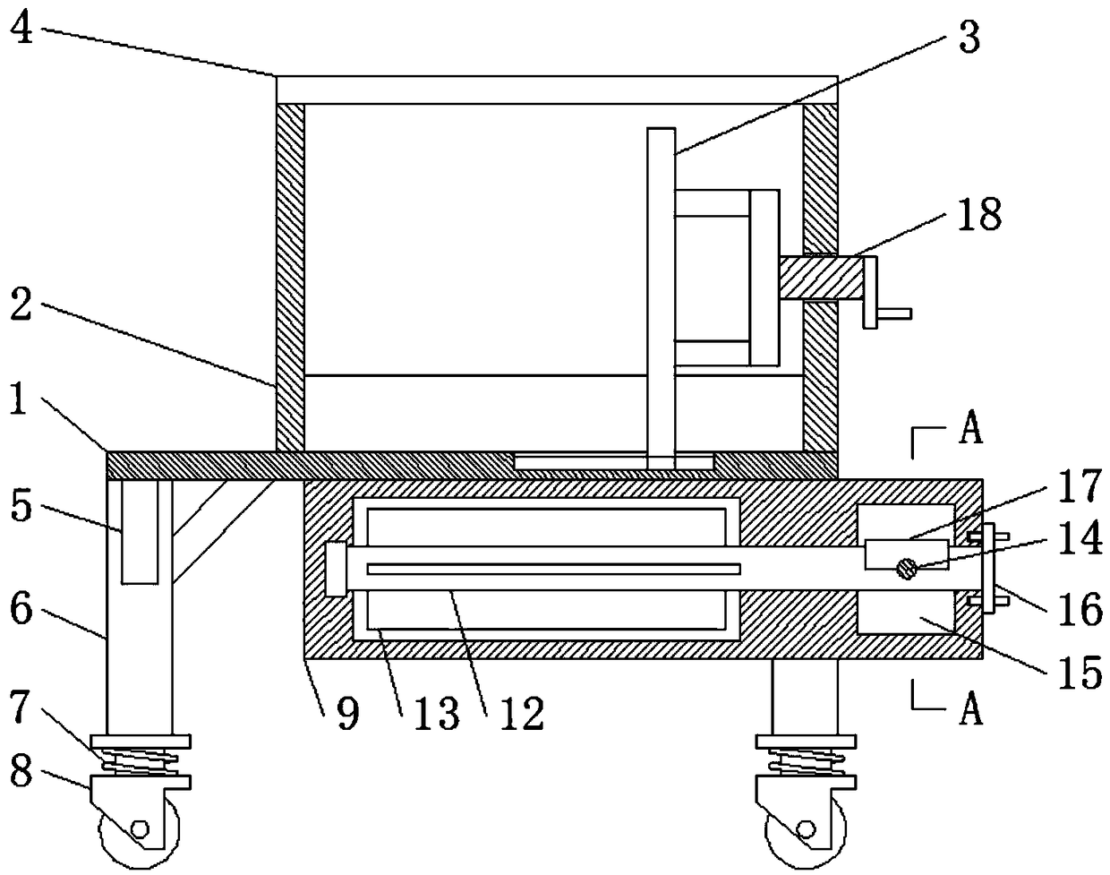 Scaffold carrying device convenient to move