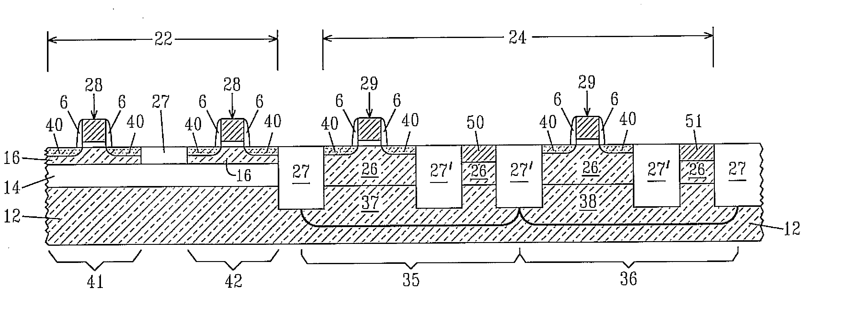 Hybrid crystal orientation CMOS structure for adaptive well biasing and for power and performance enhancement