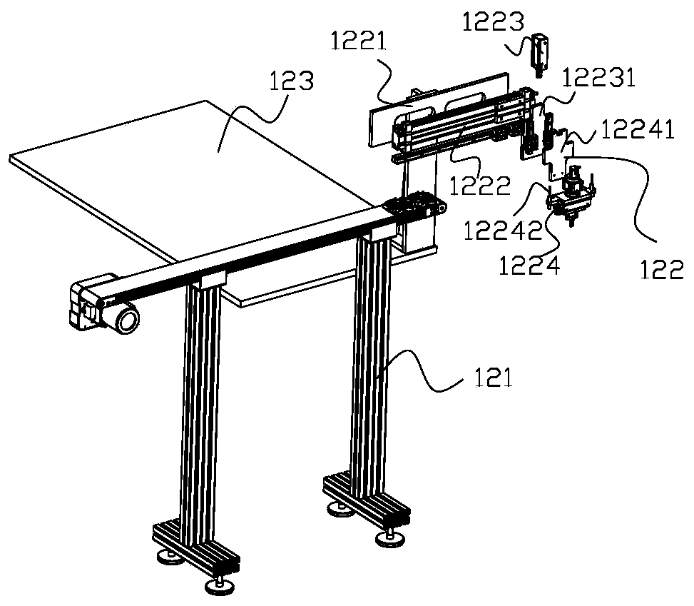 Production system and assembling method for core part of smoke alarm