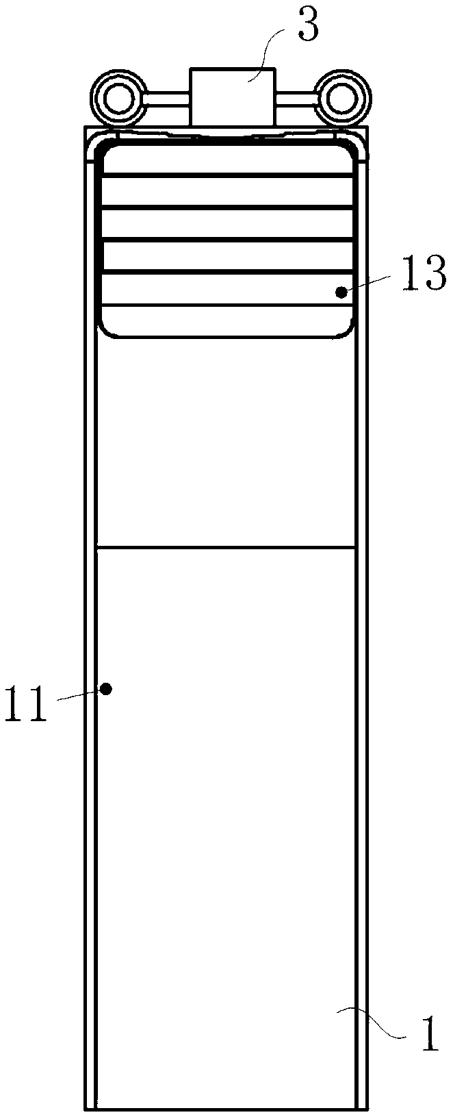 Jet device of cabinet air conditioner, and cabinet air conditioner with jet device