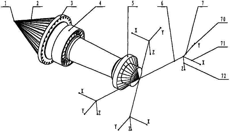 Method for calculating strength of main shaft of wind turbine generator set