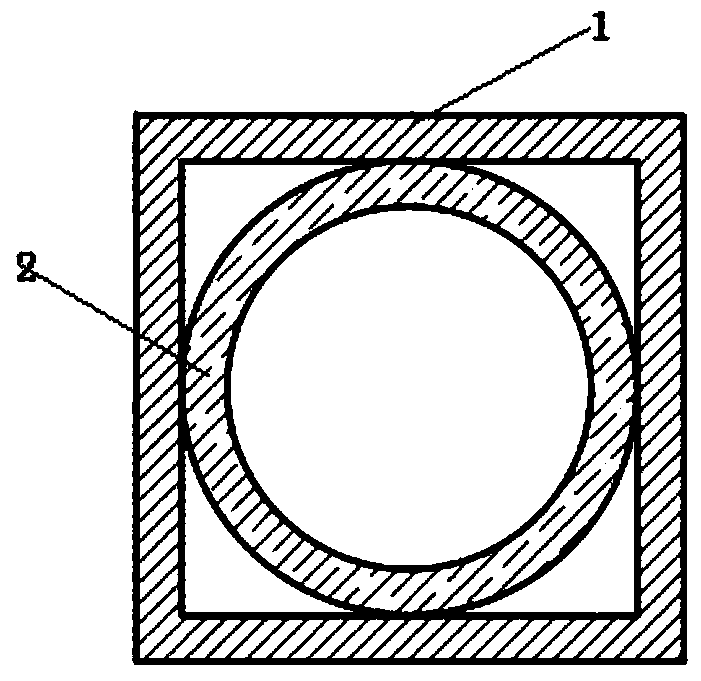 A self-resetting energy-dissipating support of a piston-type filling compression spring
