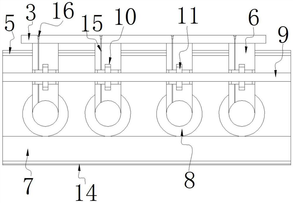 Transverse moving mechanism of portal crane