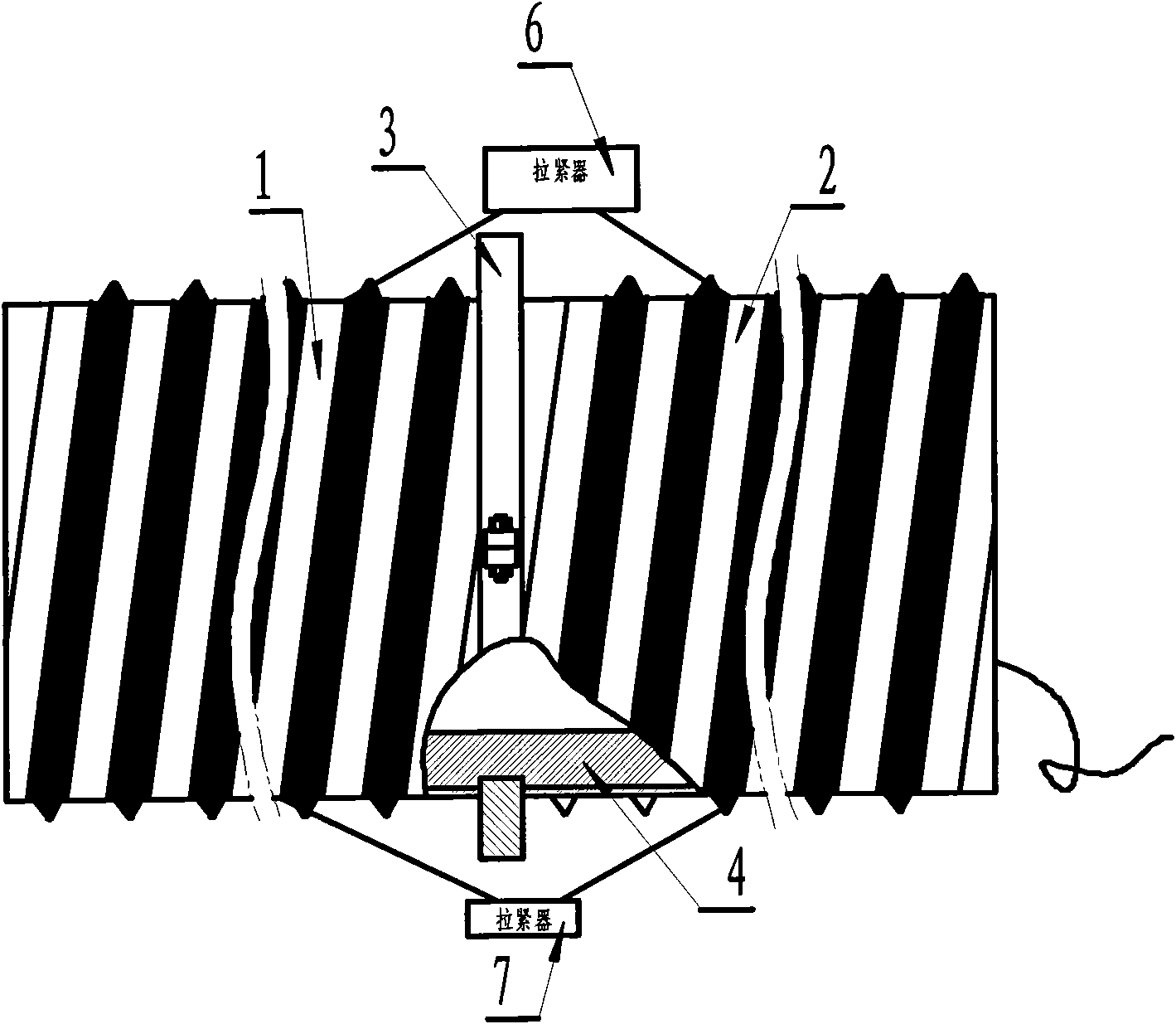 Method for connecting PE (Polyethylene) winding pipes