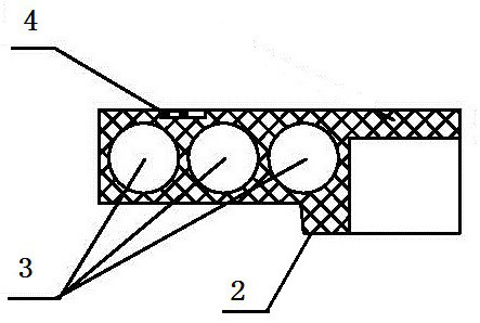 Template and method for reserved foundation pit for inspection well