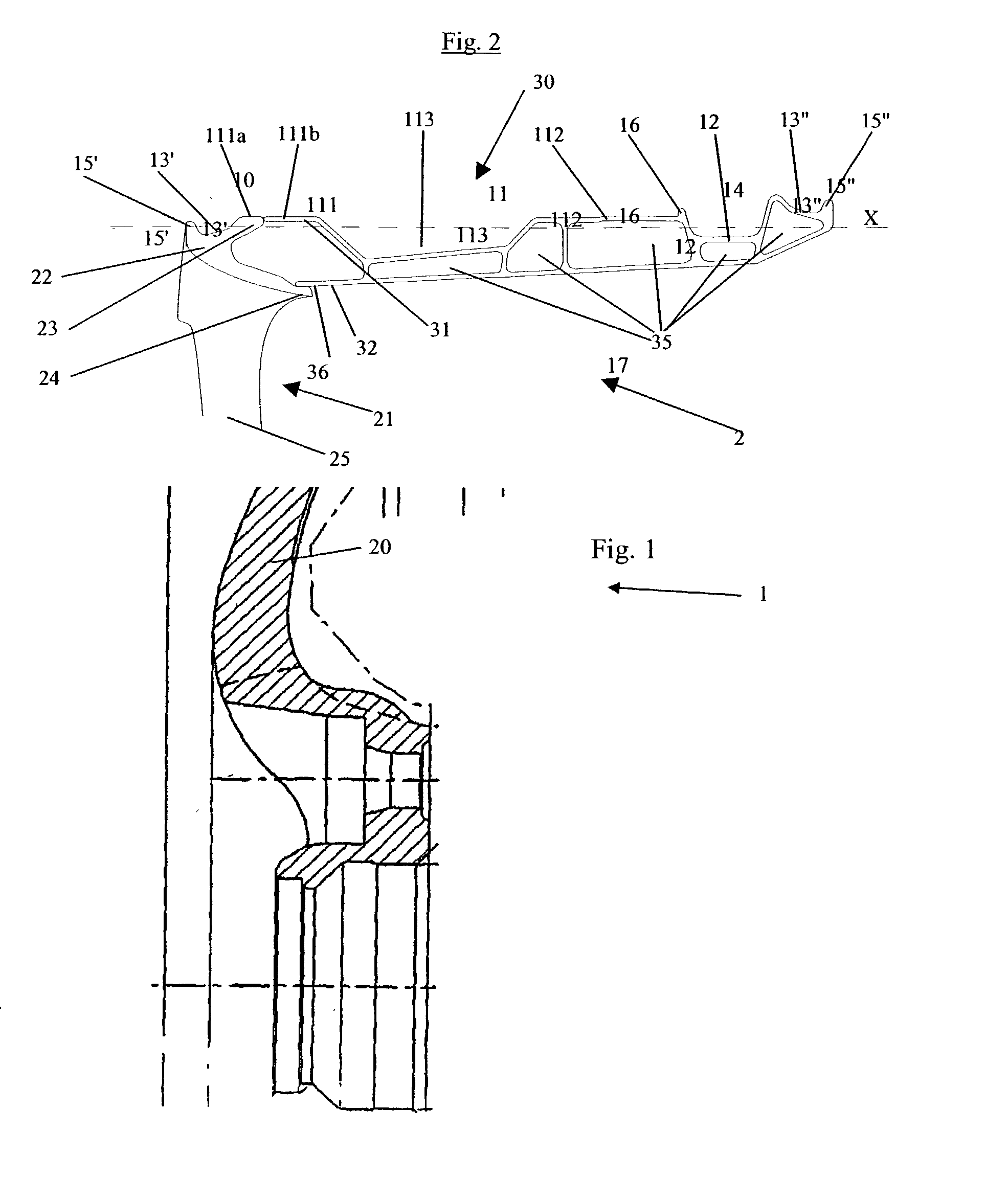 Wheel with rim having seats inclined towards the outside and produced by an extrusion process