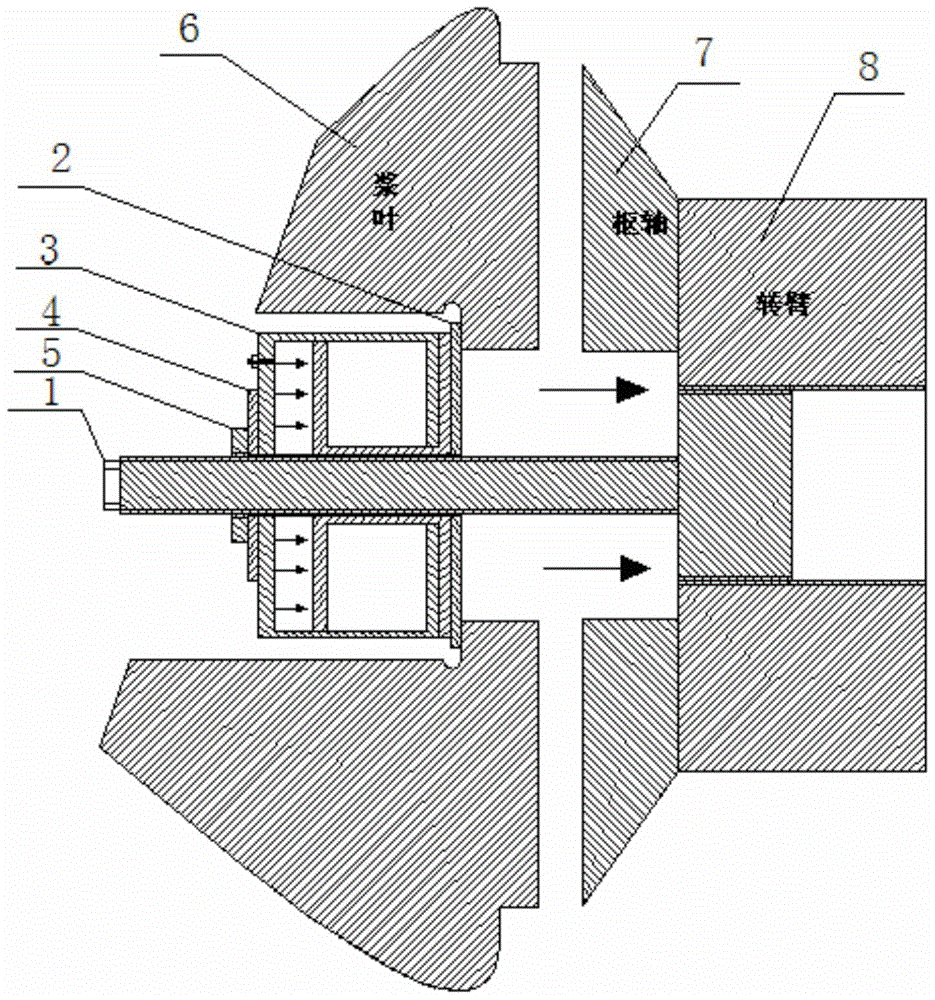 Installation device and installation method for runner paddles of axial flow paddle turbine