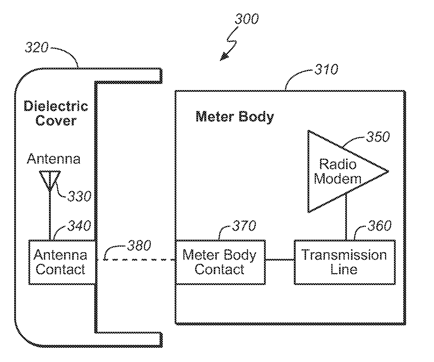 Smart meter cover with integral untethered antenna elements for AMI communications