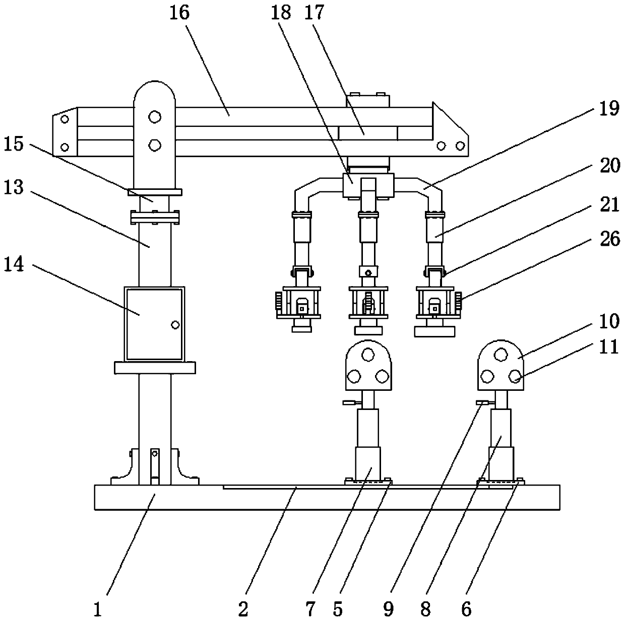 Automatic polishing machine tool for automobile door frame