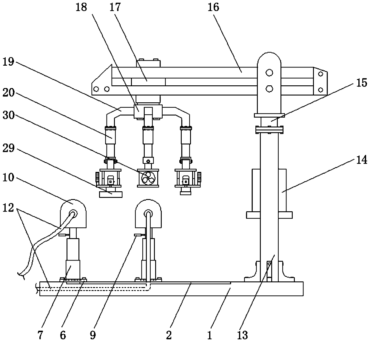 Automatic polishing machine tool for automobile door frame