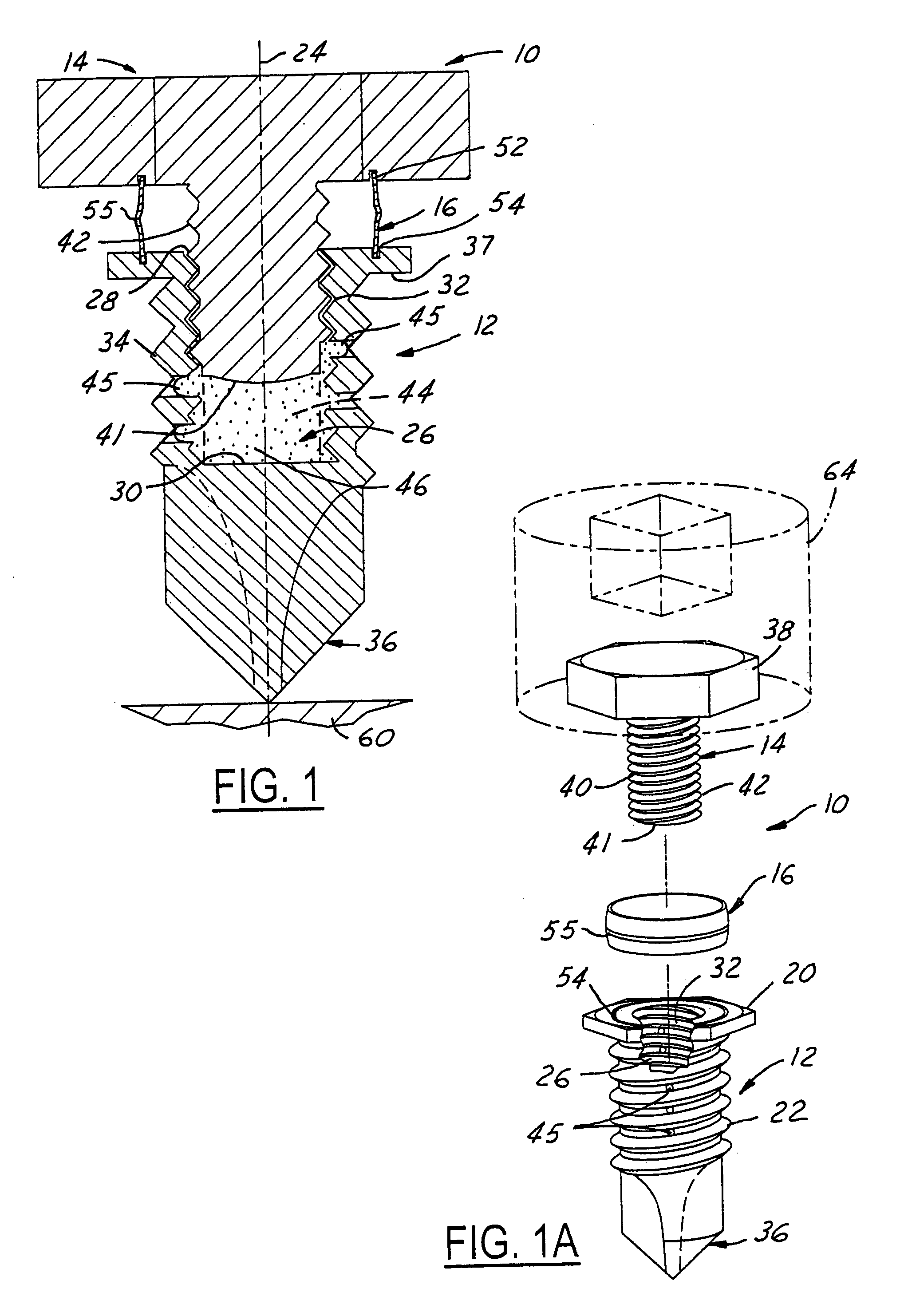 Mechanical and adhesive fastener unit