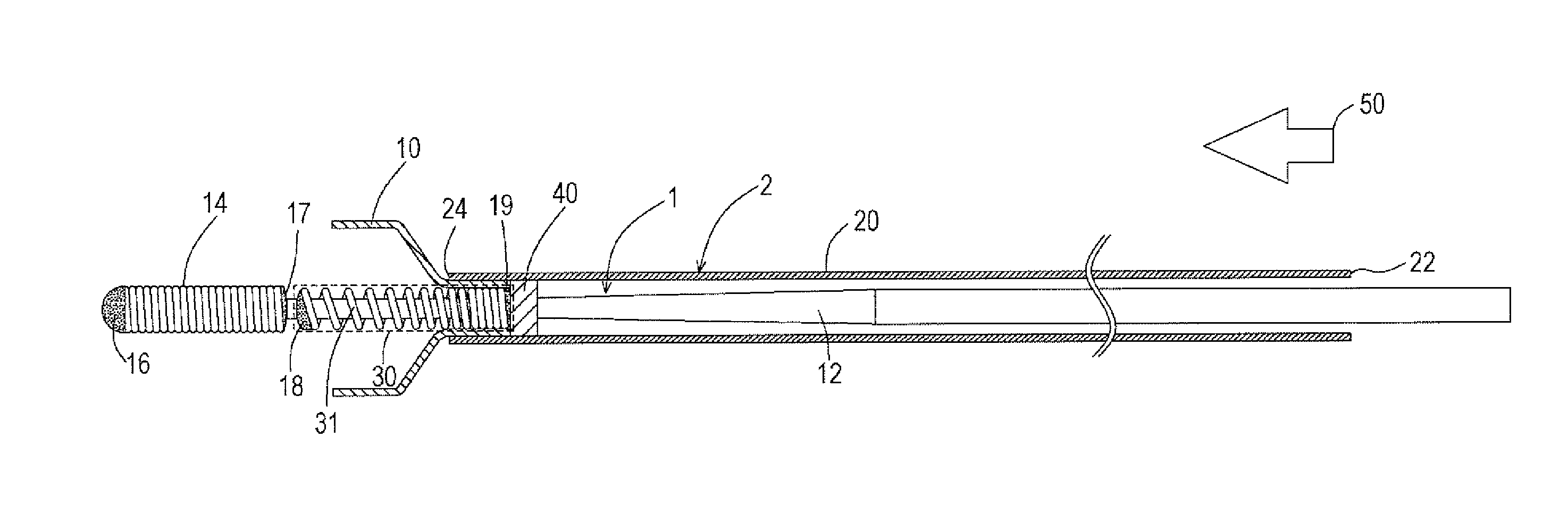 Pusher guide wire