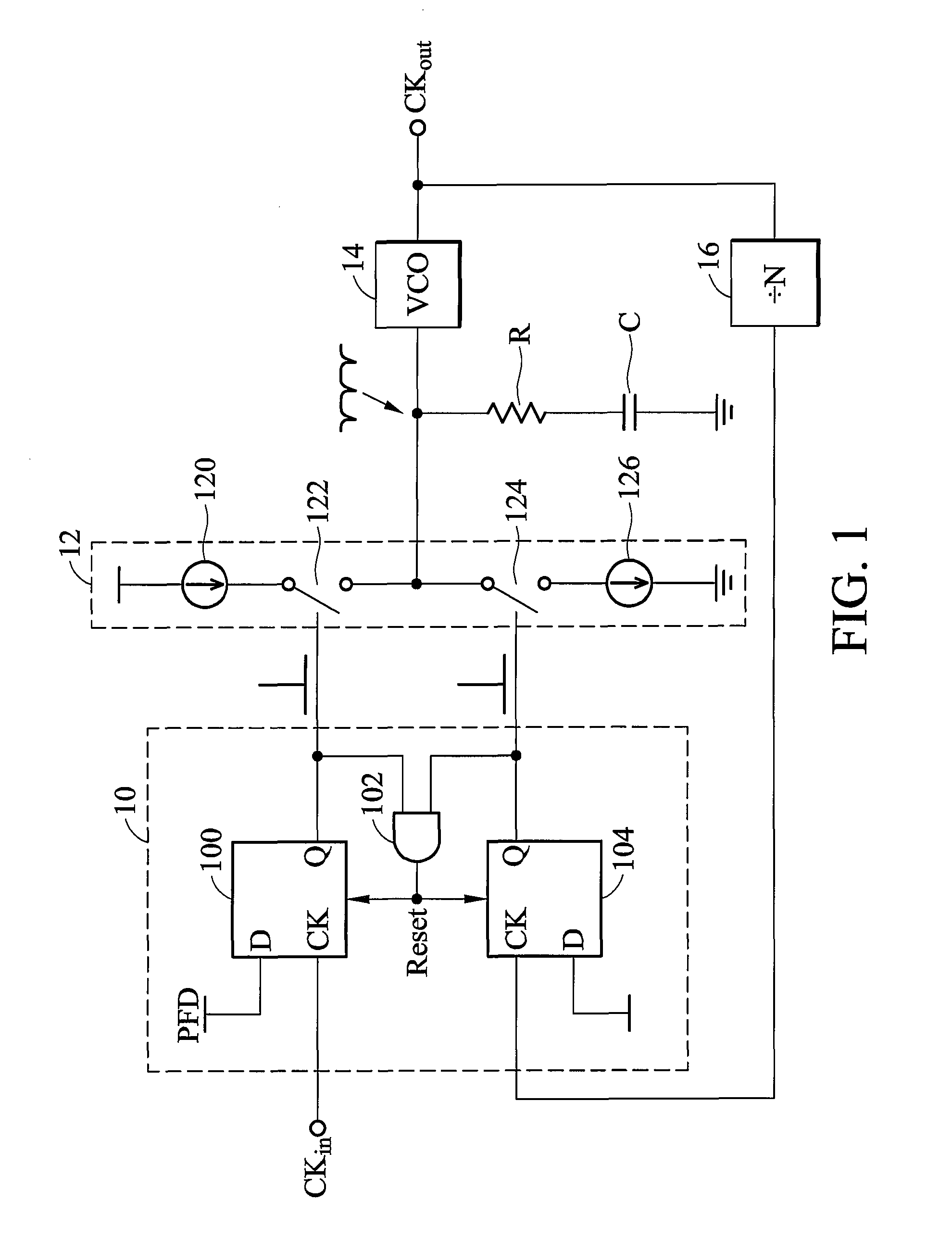 Phase locked loop, voltage controlled oscillator, and phase-frequency detector