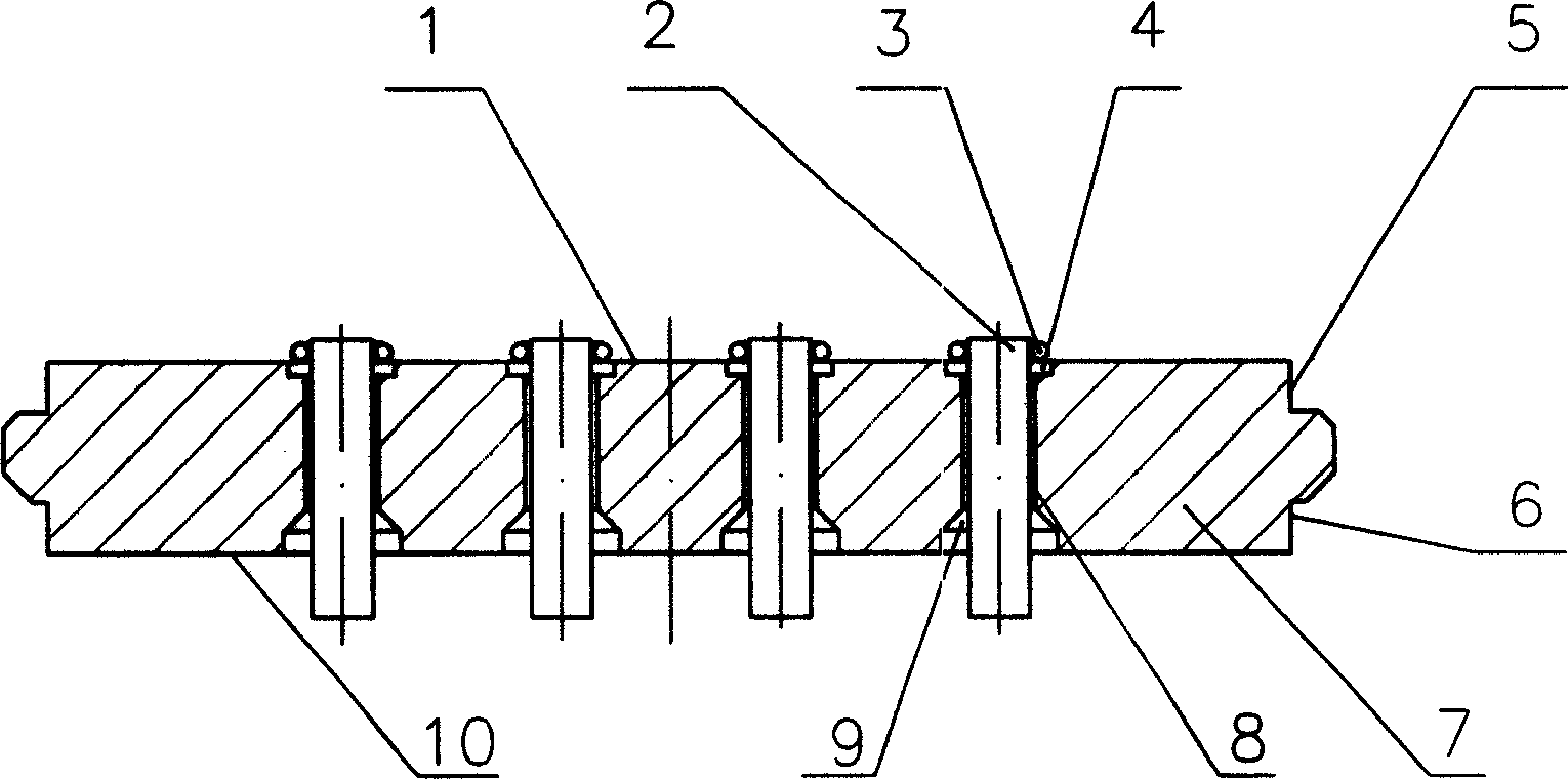 Connection method for tube plate and pipe joint of tube-shell/tube-sheet type heat exchanger