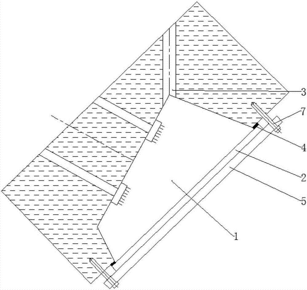 Pre-buried pipeline anchor sealing construction method of reversed anchor pocket