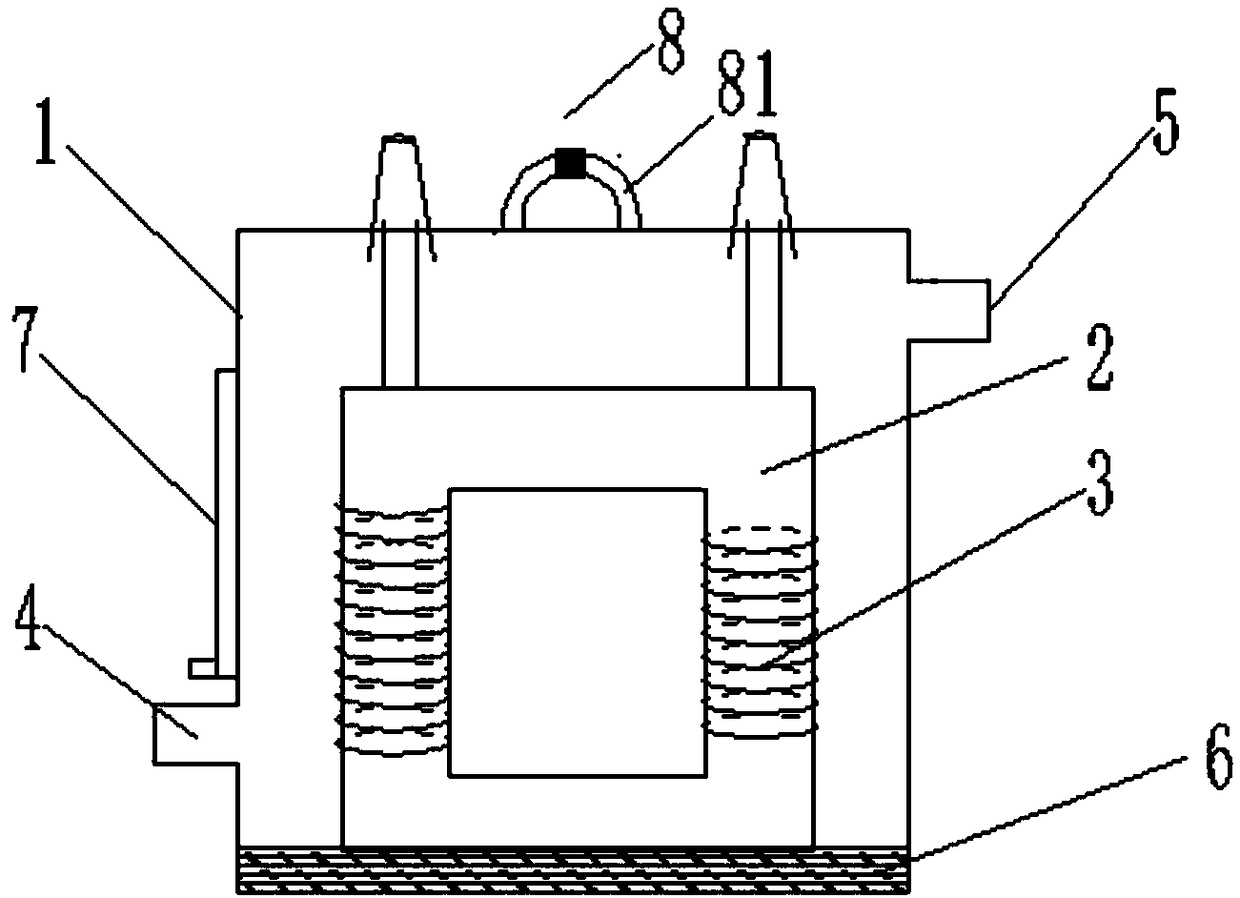 An oil-immersed transformer with oil detection device