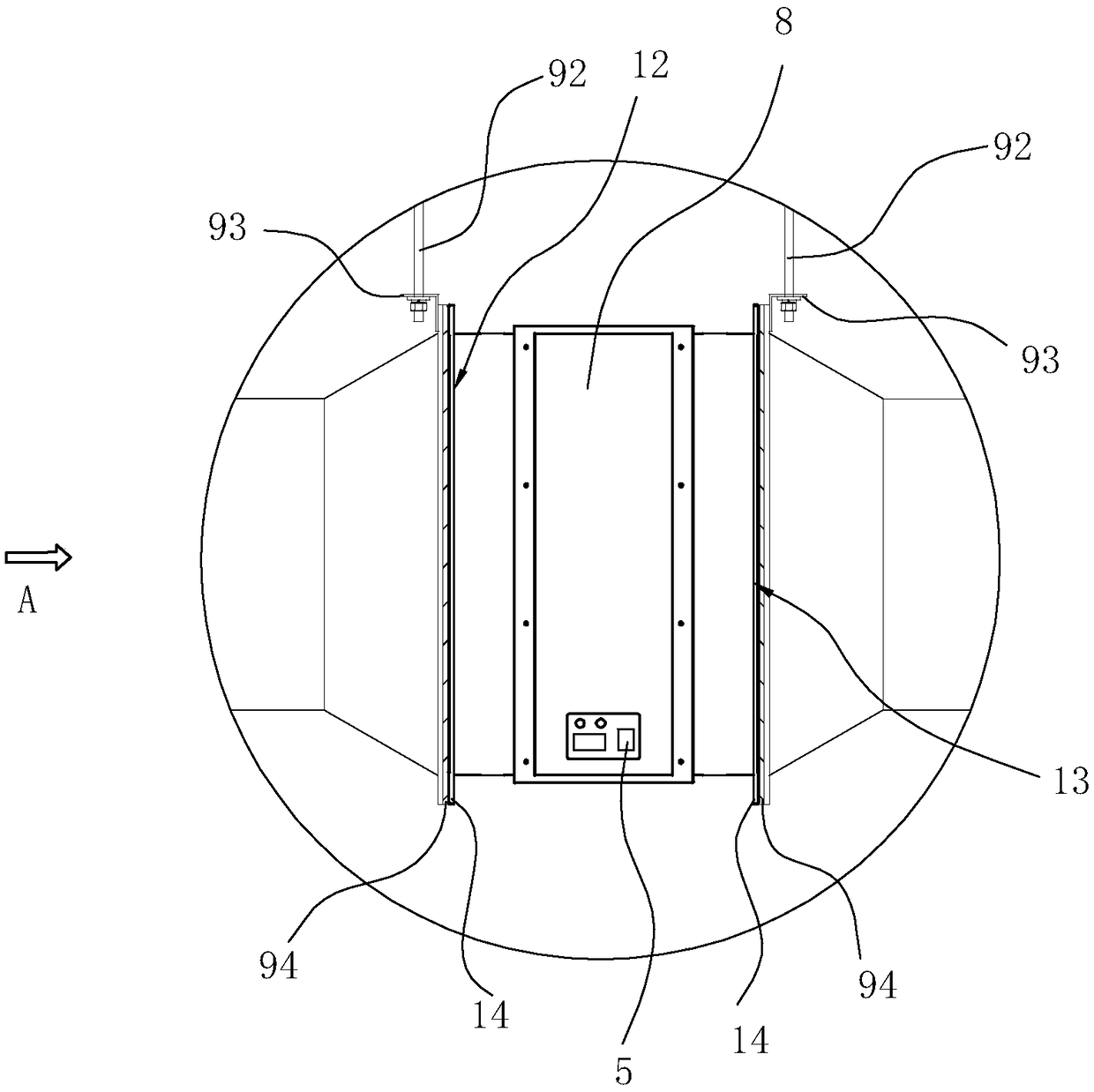 High-voltage static air purification device for central air-conditioning air duct system