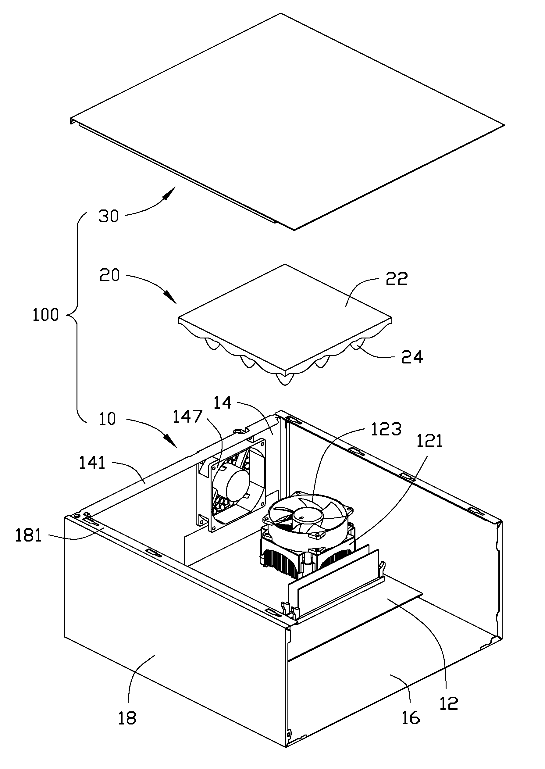 Computer device with low acoustic noise