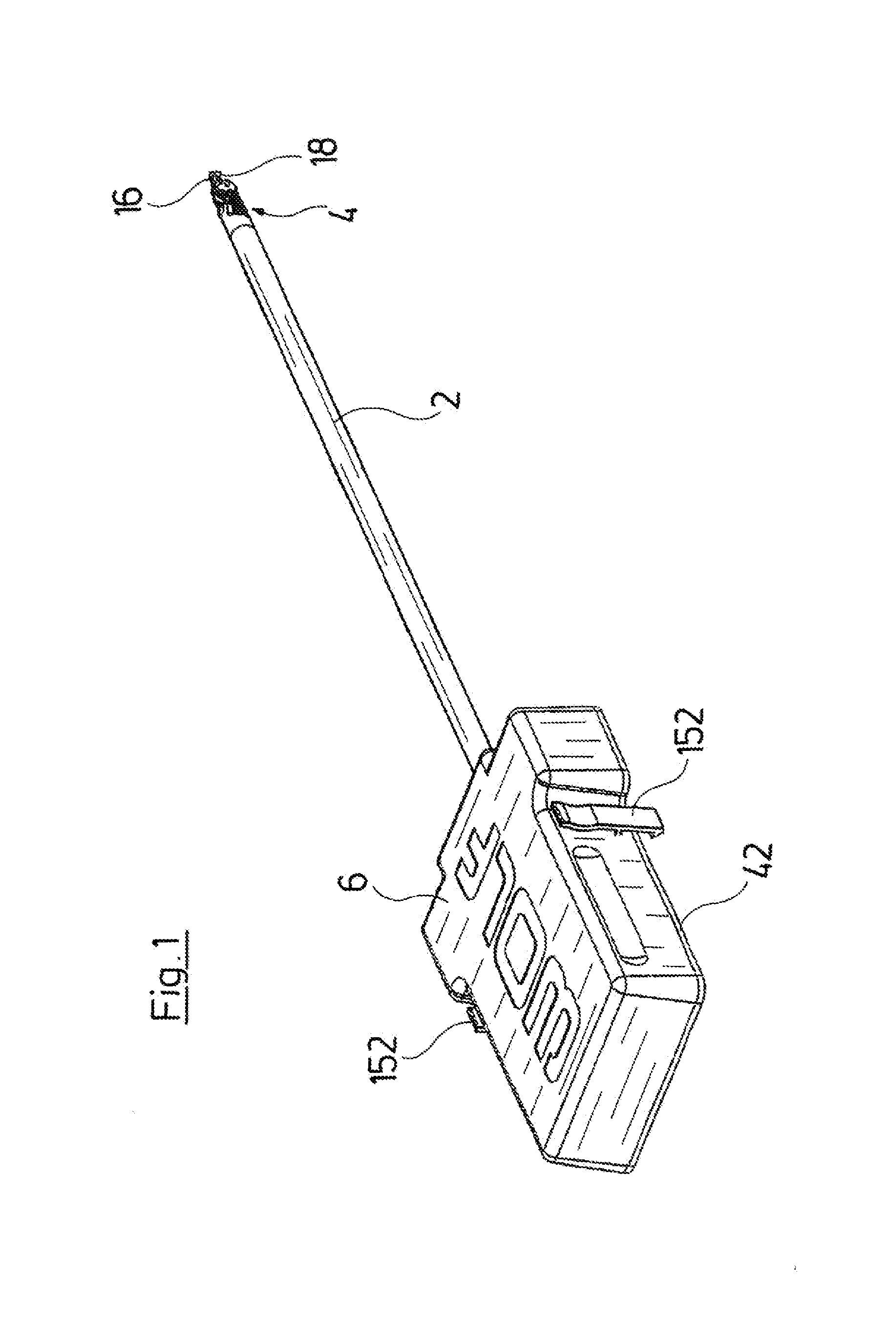 Endoscopic instrument for the connection to an operation robot