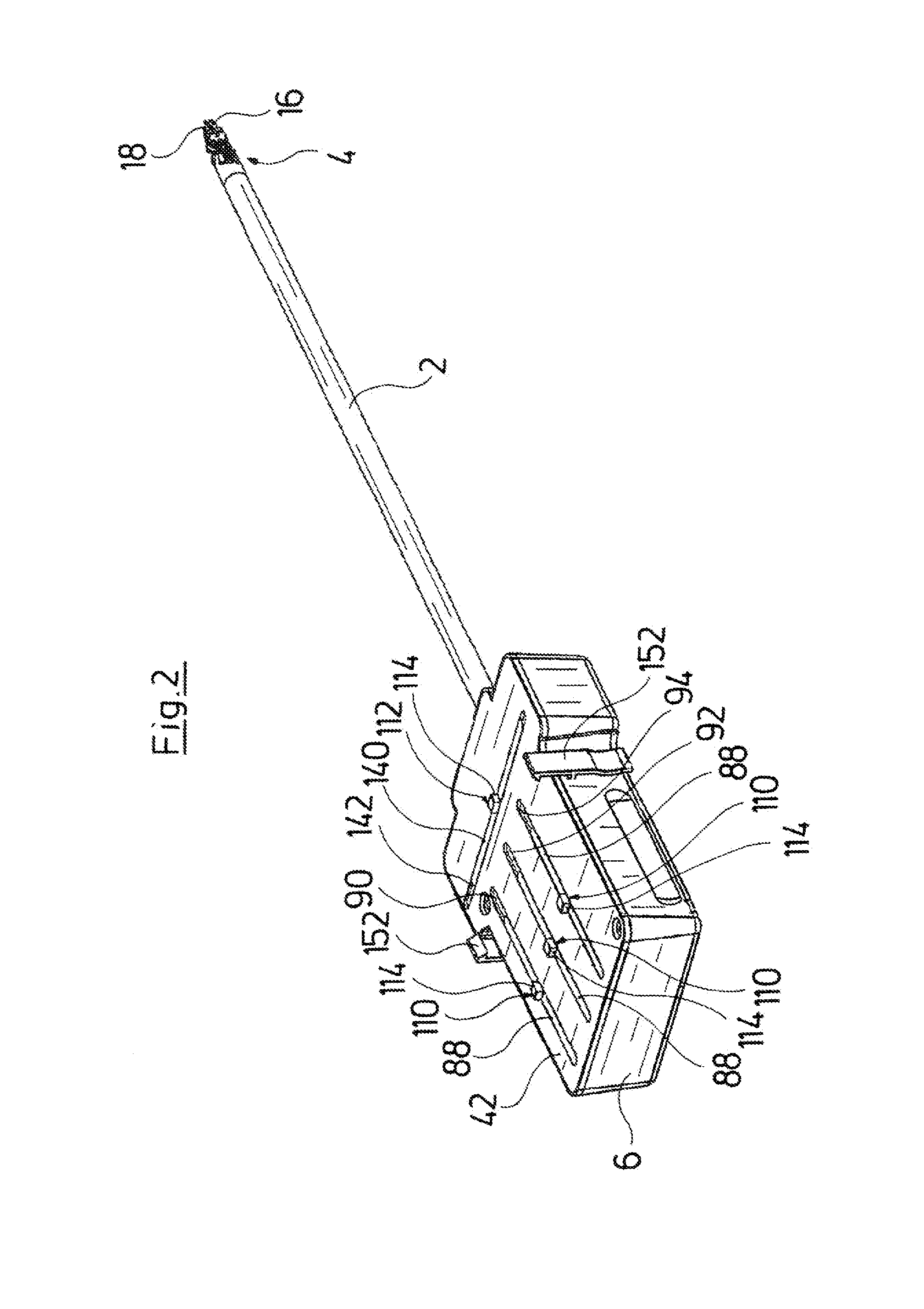 Endoscopic instrument for the connection to an operation robot
