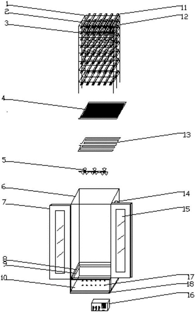 Synthetic experiment glass ware storage cabinet and use method thereof