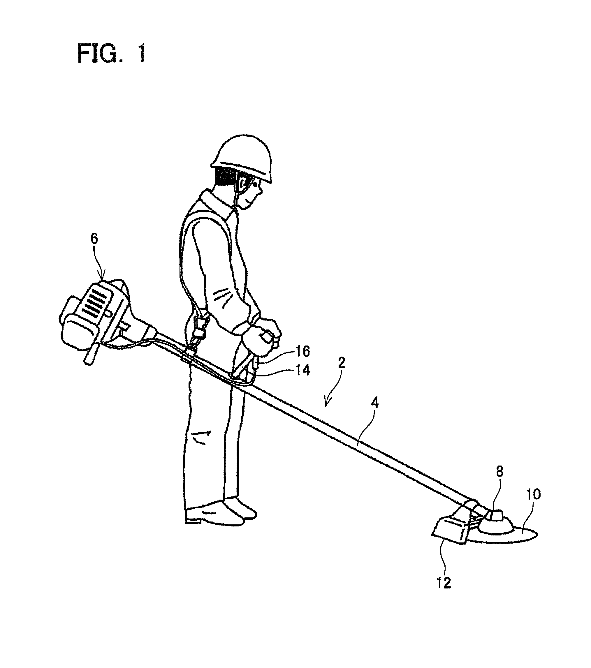 Human-carried work machine powered by hybrid drive system