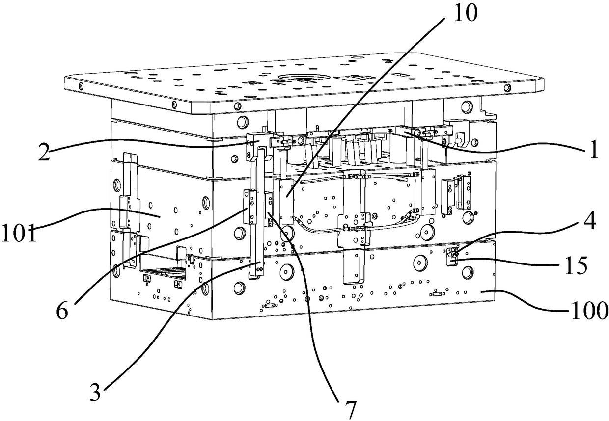 Drag hook structure of instrument panel mold