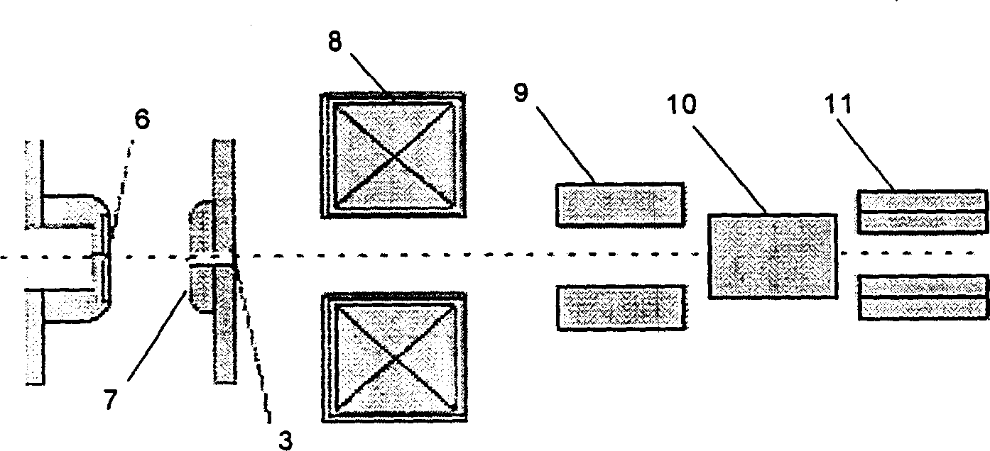 Femtosecond electronic diffraction device