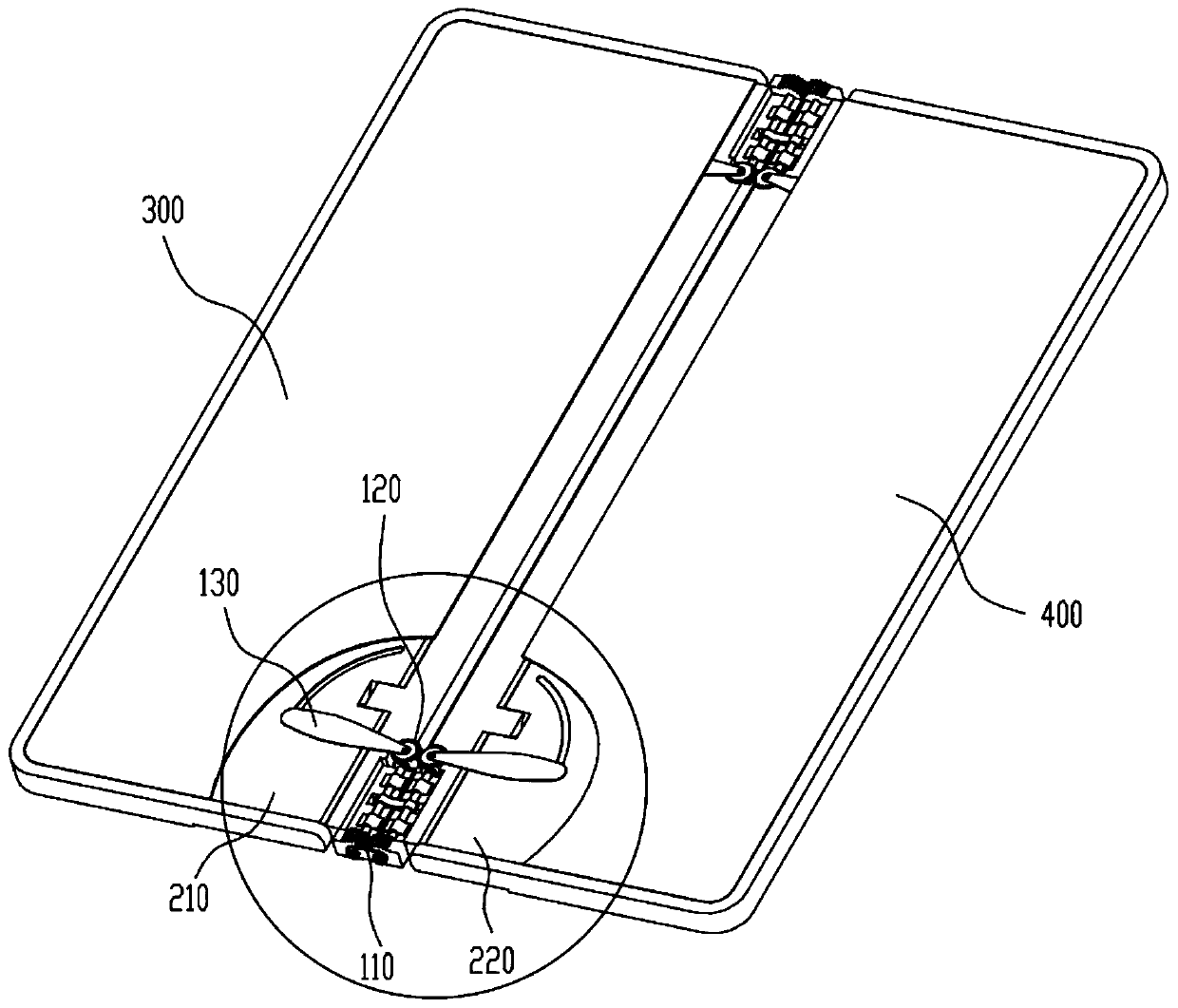 Folding device, flexible display and mobile terminal