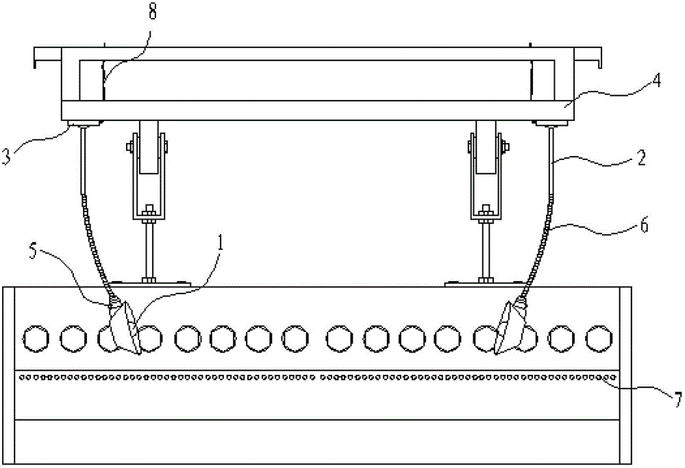 Illumination device of ethylene-vinyl acetate (EVA) film extruder