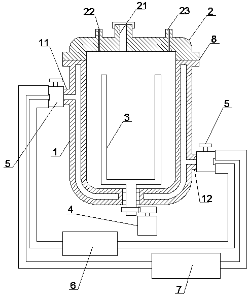 Mixing kettle for preparing light-color disproportionated rosin potassium soap rubber auxiliary agent and application method