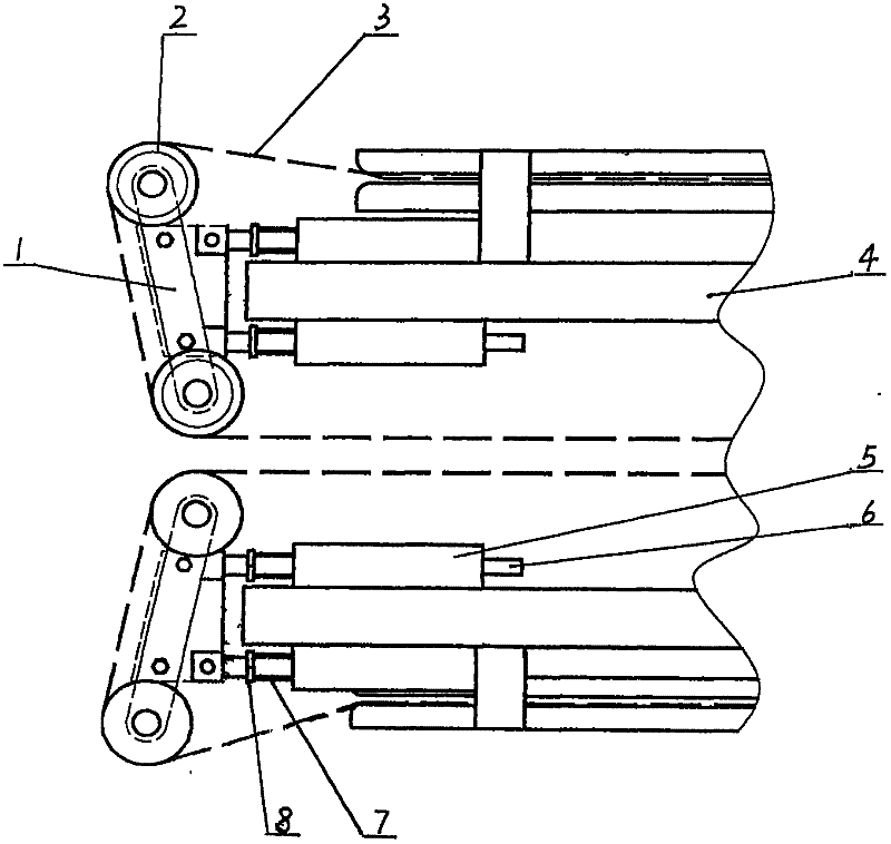 Tensioning mechanism for seedling clamping convey chain