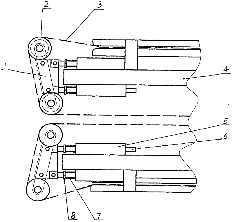 Tensioning mechanism for seedling clamping convey chain