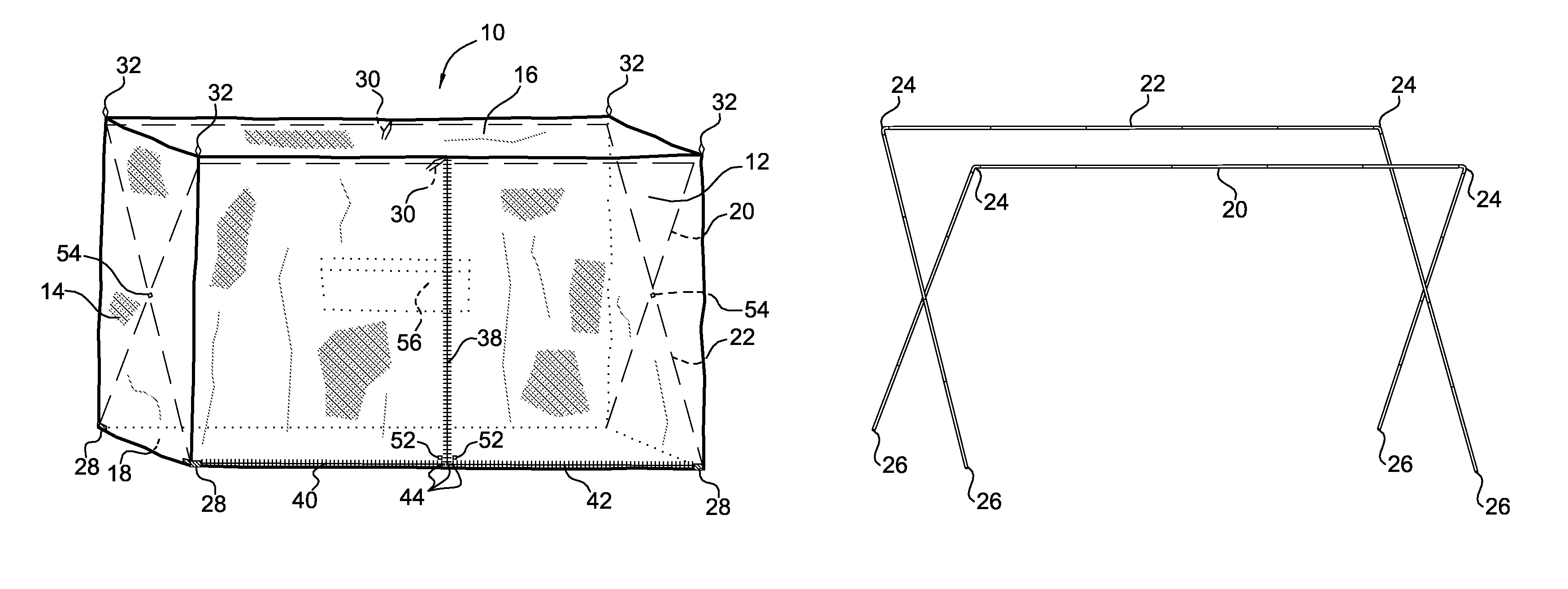 Self-supporting, high-profile, insect net enclosure