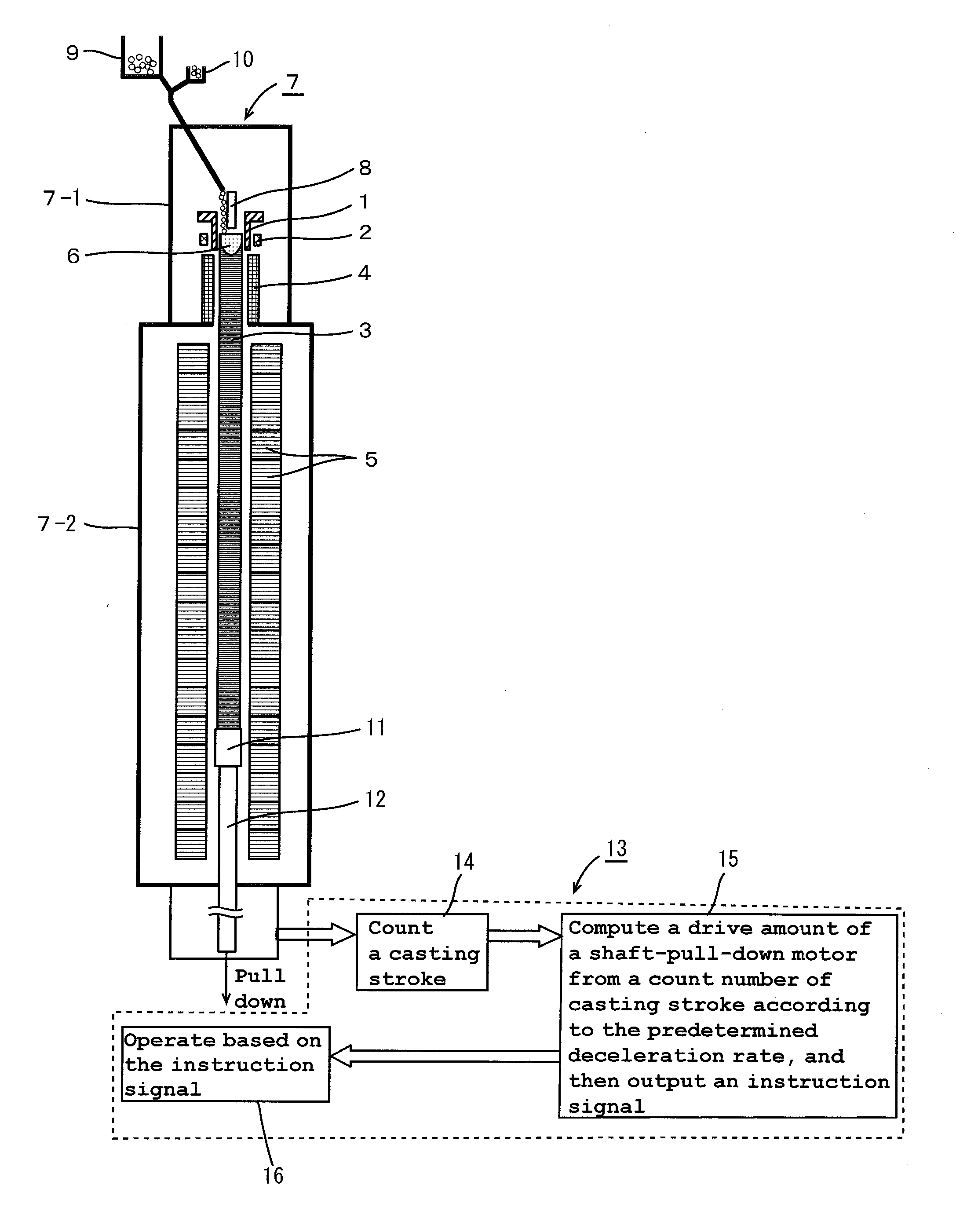 Electromagnetic casting method and apparatus for polycrystalline silicon