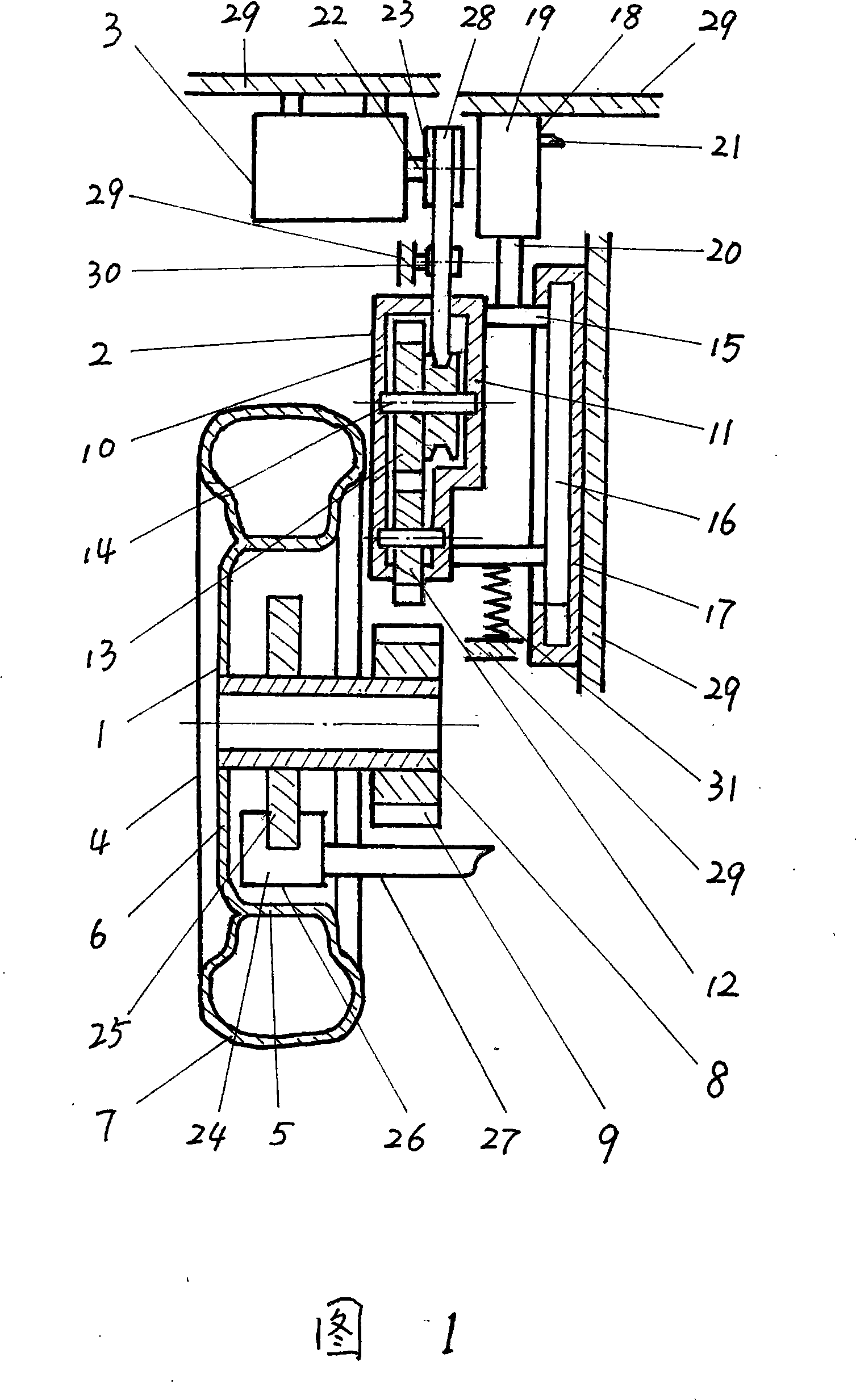 Power generation system of wheel potential energy