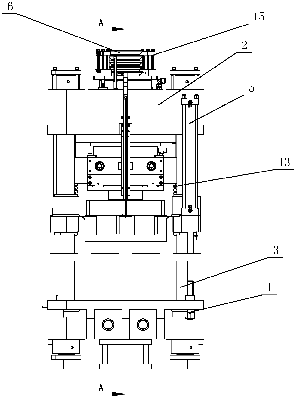 Up-moving block type booster clamping mechanism