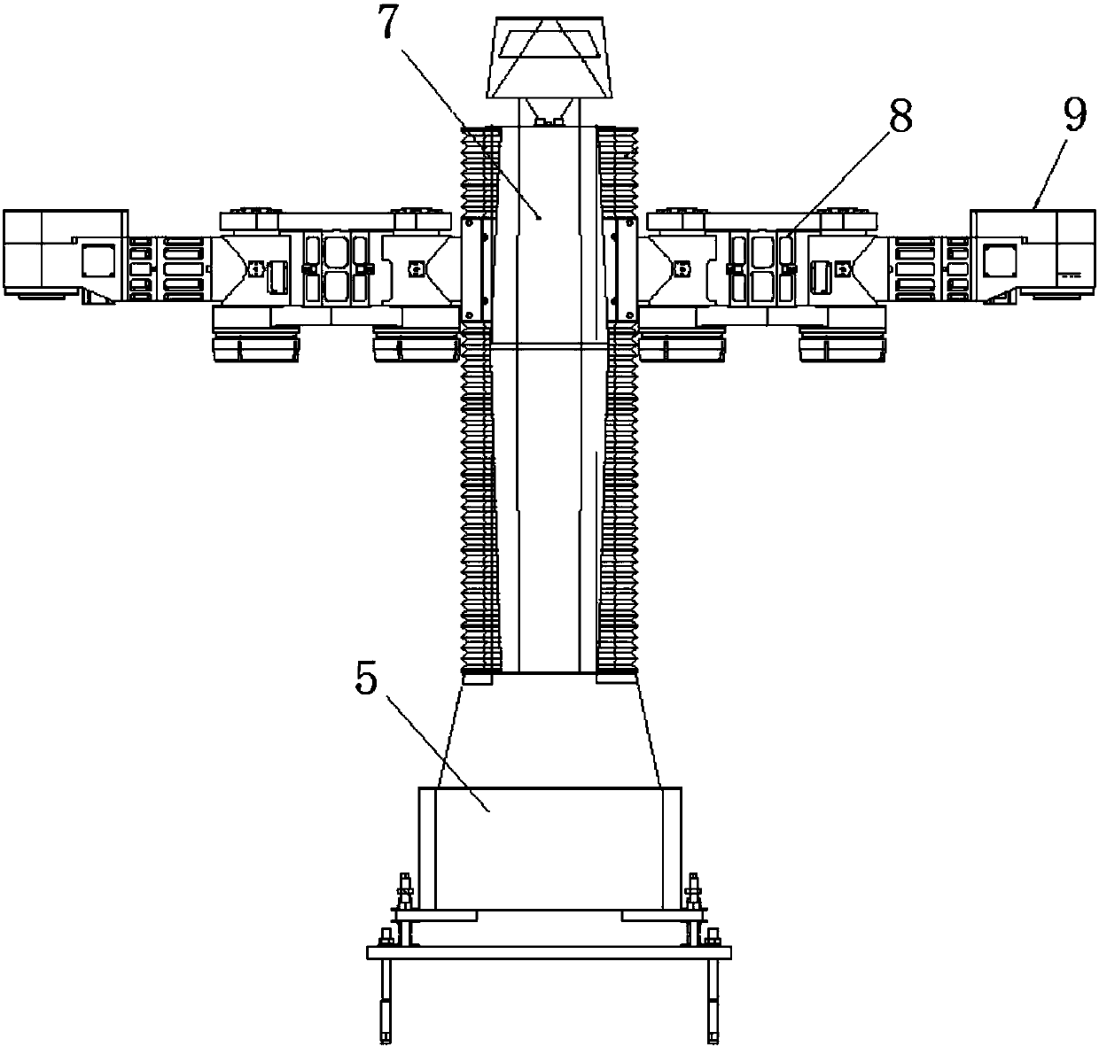 Injection molding system based on double-arm robot