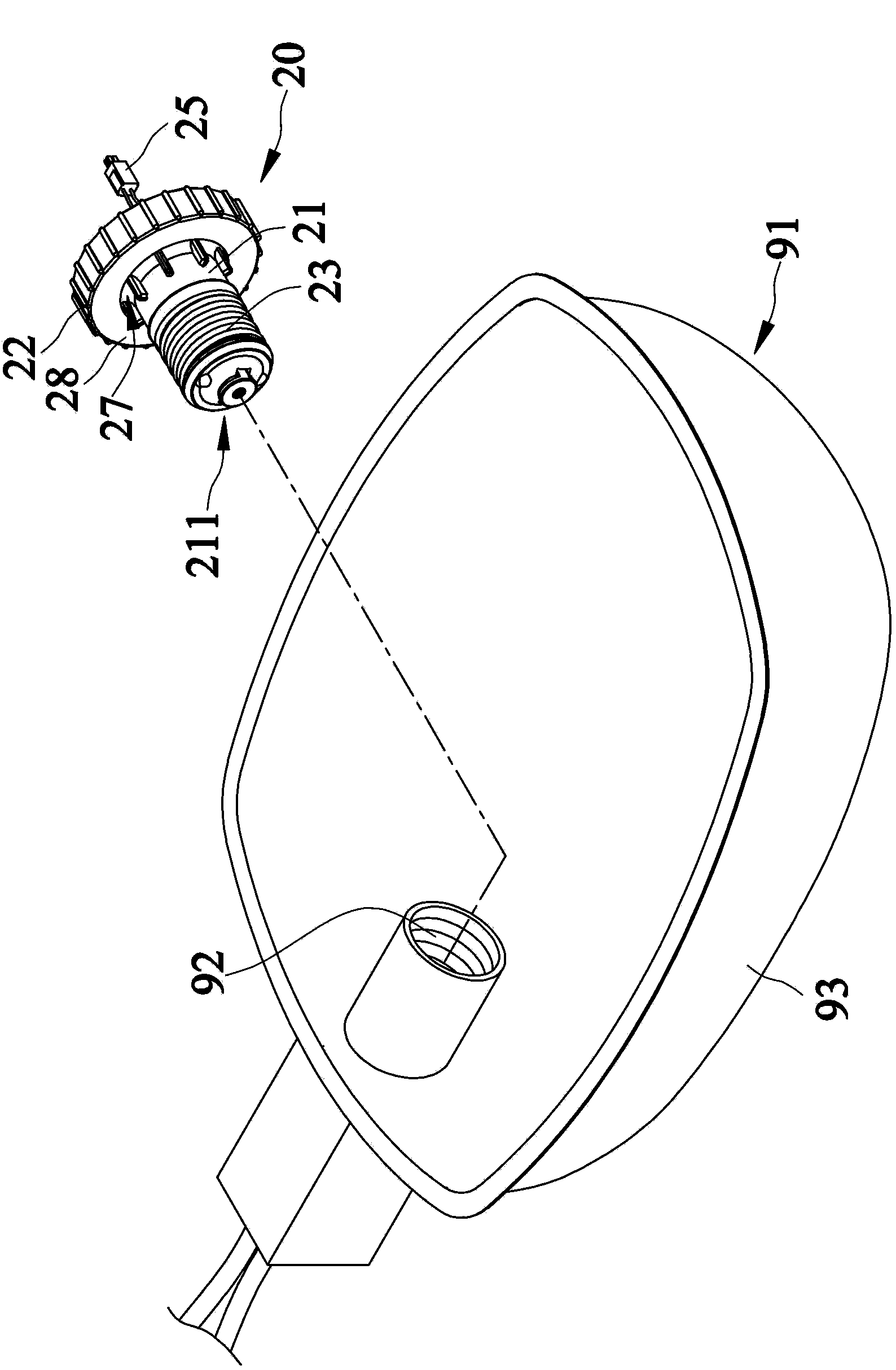 Flat lighting device fixed with any angle