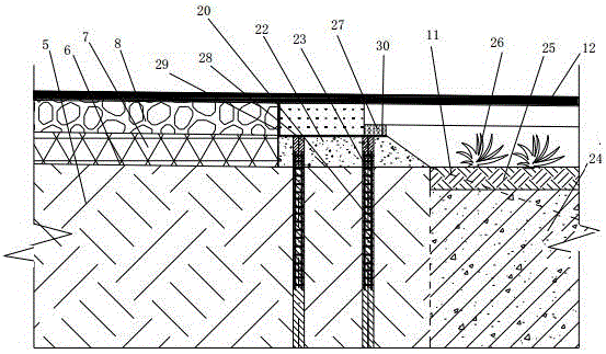 Subgrade pile-plank type widening structure and construction method thereof